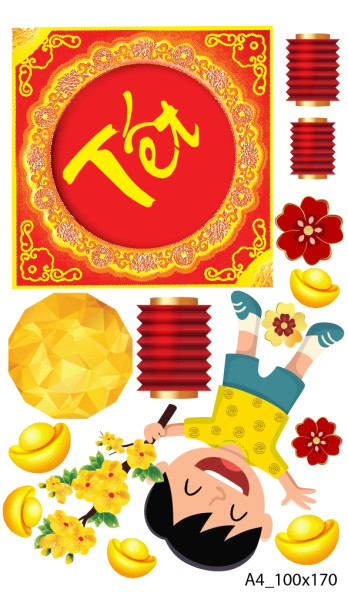 Decal trang trí tết xuân 2020 combo số 21 - 4