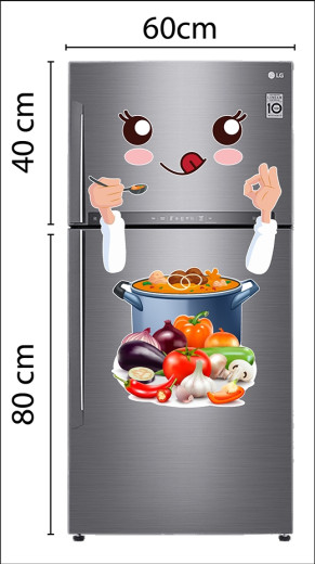 Decal trang trí tủ lạnh số 13 -