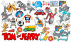 Decal trang trí tom and jerry số 2 decal dán tường, lớp học mầm non, chi tiết rời, cao cấp tại TPHCM - 1