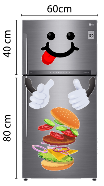 Decal trang trí tủ lạnh số 1 - 
