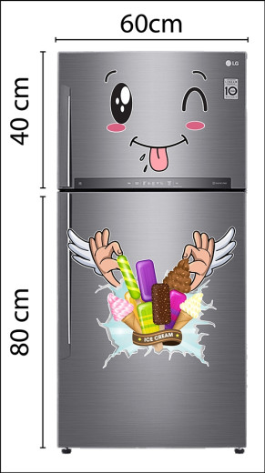 Decal trang trí tủ lạnh số 12 - 