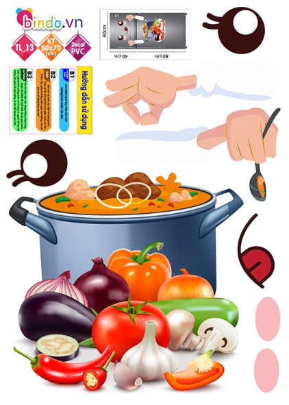 Decal trang trí tủ lạnh số 13 - 1