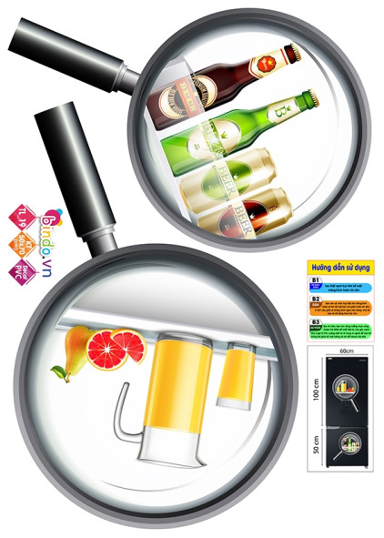 Decal trang trí tủ lạnh số 19 - 1