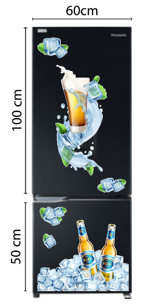 Decal trang trí tủ lạnh số 4 -