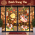 Decal trung thu dán cửa kính ra vào chị hằng vui cùng thỏ ngọc - 