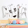 Decal vườn thú hoạt hình, có sẵn keo dán 2 mặt, dán tủ trà sữa, độc đáo TPHCM - 1