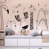 Decal vườn thú hoạt hình, có sẵn keo dán 2 mặt, dán tủ trà sữa, độc đáo TPHCM - 2