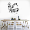 Đôi giày trang trí decal dán tường, trang trí quán cafe, có sẵn keo dán 2 mặt, mới nhất TPHCM -