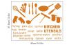 Decal các dụng cụ làm bếp màu cam muỗng nĩa, ly - 3