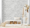 Giấy dán tường hàn quốc gach xám trắng ALBANY 6816-1  -