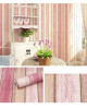 Giấy dán tường giả gỗ sắc màu sọc màu hồng, dán tường phòng khách, khổ 45cm sau dán 4,5m2 tại TPHCM - 