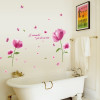 Decal cành hoa tím dán tường phòng ngủ vợ chồng, phòng khách vách kính đẹp - 3