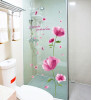 Decal cành hoa tím dán tường phòng ngủ vợ chồng, phòng khách vách kính đẹp - 4