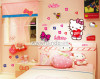 Decal dán tường hello kitty 1, chi tiết rời, dán tường phòng bé, TPHCM khổ 1,8 x 0,5 (m) (dài x rộng) - 