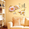 Hoa sen hồng 3d và chim én decal dán tường, dán tường phòng khách, giá rẻ tại TPHCM - 