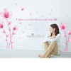 Decal hoa thủy tinh hồng khổ lớn dán tường kính đẹp - 4