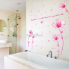Decal hoa thủy tinh hồng khổ lớn dán tường kính đẹp - 2