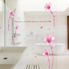 Decal hoa thủy tinh hồng khổ lớn dán tường kính đẹp - 3