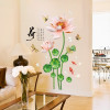 Decal dán hoa sen 8 4 hoa sen to lá và cá bơi lội -