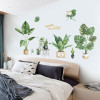 Decal dán tường lá xanh nhiệt đới trang trí 6, có sẵn keo, trang trí phòng ngủ, đẹp tại TPHCM - 4