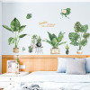 Decal dán tường lá xanh nhiệt đới trang trí 6, có sẵn keo, trang trí phòng ngủ, đẹp tại TPHCM - 