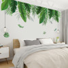 Decal lá xanh nhiệt đới trang trí phòng khách quán đẹp - 2