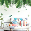 Decal lá xanh nhiệt đới trang trí phòng khách quán đẹp - 