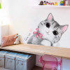 Decal dán tường mèo con dễ thương, chi tiết rời, dán tường phòng bé, khổ 0,55 x 0,80 (m) (dài x rộng) ở TPHCM -