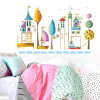 Ngôi nhà cổ tích decal dán, size 1,30 x  0,80 (m) (dài x rộng), dán phòng bé gái, chi tiết rời ở TPHCM -