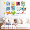 Decal dán những khung hình thú 1, có sẵn keo, dán phòng bé trai, ở TPHCM 0.95 x 0.88 (m) (dài x rộng) - 1