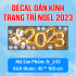 Decal Noel - dây treo quả châu và đồng hồ - 2