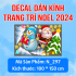 Decal Noel - Qủa châu và người tuyết choàng khăn xanh - 3