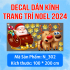 Decal Noel - Đôi tuần lộc kéo xe ông già noel  - 1