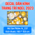 Decal Noel - Đôi người tuyết đội mũ vàng - 2