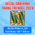 Decal Noel - Đôi người tuyết đội mũ vàng - 3