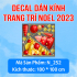 Decal Noel - vẫy chào giáng sinh 2024 - 2