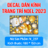 Decal Noel - người tuyết  và  châu vàng  - 4
