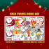 Decal Noel - Người tuyết và ông già noel vui đùa - 1