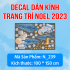 Decal Noel - người tuyết và quả chuông vàng Noel - 3