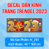 Decal Noel - Ông già  người tuyết chào giáng sinh  - 2
