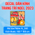 Decal  Noel - Ông già noel tuần lộc và chú mèo  - 3
