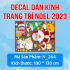 Decal  Noel - Ông già noel tuần lộc và chú mèo  - 4
