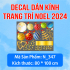 Decal Noel - Người tuyết và cây thông hồng - 1