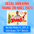 Decal Noel - Người tuyết và cây thông hồng - 2