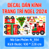 Decal Noel- Đoàn tàu noel màu đỏ lớn 3m - 1