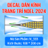 Decal Noel - Ngườ tuyết trắng và cây thông  - 1