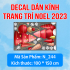 Decal Noel -Người tuyết và những quả châu đỏ - 2