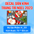 Decal Noel -Người tuyết trắng bên hộp quà - 2