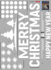 Decal Noel 13 Chữ merry christmas và bông tuyết trắng - 1