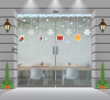 Decal Noel dây treo hoa tuyết -